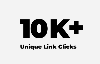 10k+ unique link clicks.